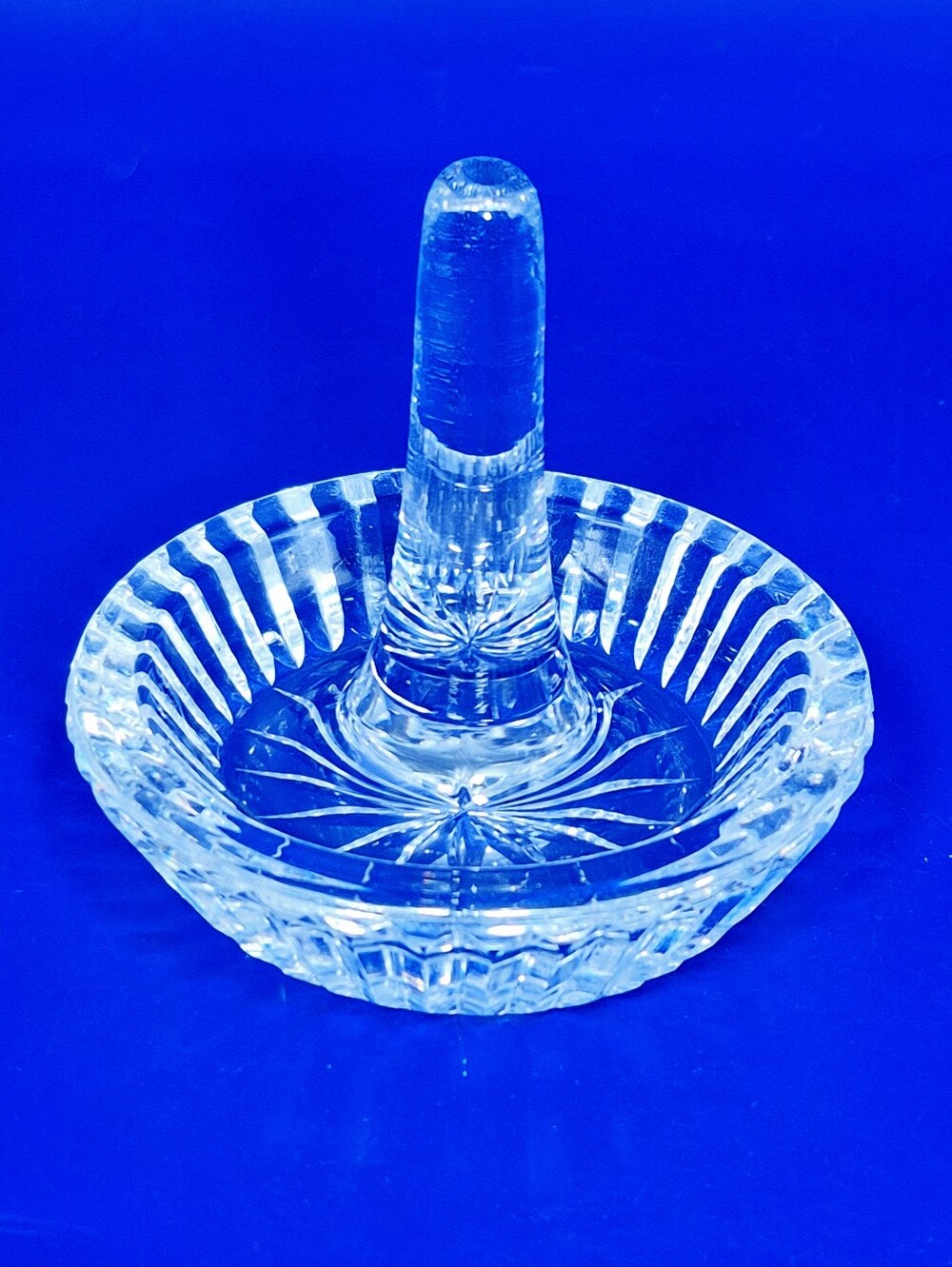 Waterford Crystal Round Ring Holder Trinket Dish Vanity Decor